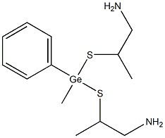 2,2'-[(Methylphenylgermylene)bisthio]bis(propan-1-amine) Struktur