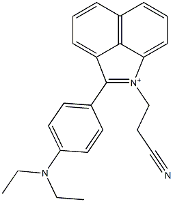 1-(2-Cyanoethyl)-2-[4-(diethylamino)phenyl]benz[cd]indol-1-ium Struktur