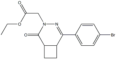 4,5-Ethylene-3-(4-bromophenyl)-5,6-dihydro-6-oxopyridazine-1(4H)-acetic acid ethyl ester Struktur