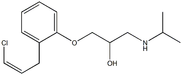 1-[2-[(Z)-3-Chloro-2-propenyl]phenoxy]-3-(isopropylamino)-2-propanol Struktur