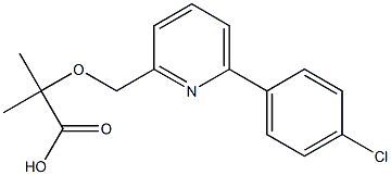 2-[[6-(4-Chlorophenyl)-2-pyridinyl]methoxy]-2-methylpropionic acid Struktur