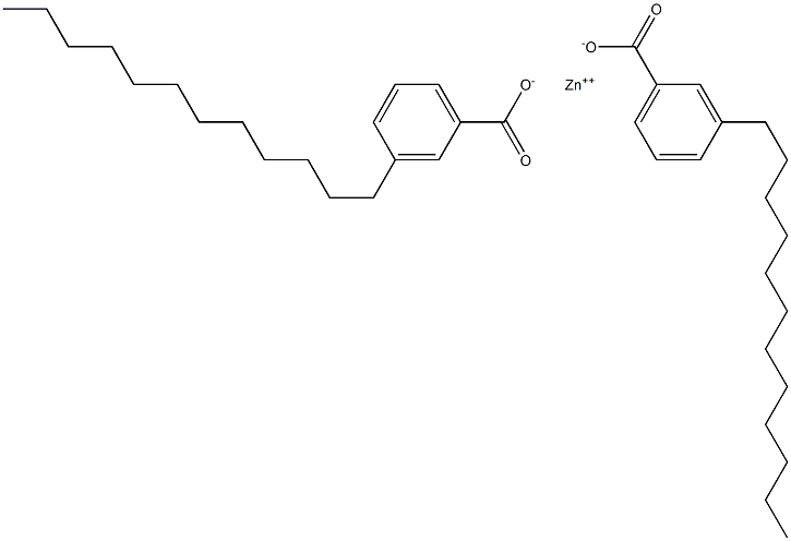 Bis(3-dodecylbenzoic acid)zinc salt Struktur