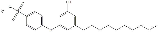 3'-Hydroxy-5'-decyl[oxybisbenzene]-4-sulfonic acid potassium salt Struktur