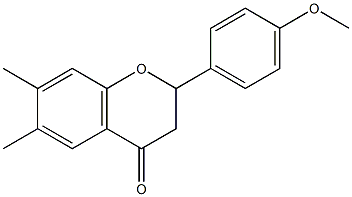 6,7-Dimethyl-4'-methoxyflavanone Struktur