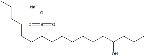 14-Hydroxyheptadecane-7-sulfonic acid sodium salt Struktur