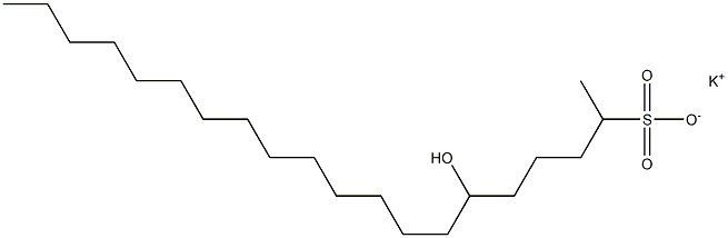 6-Hydroxyicosane-2-sulfonic acid potassium salt Struktur