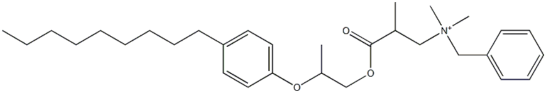 N,N-Dimethyl-N-benzyl-N-[2-[[2-(4-nonylphenyloxy)propyl]oxycarbonyl]propyl]aminium Struktur