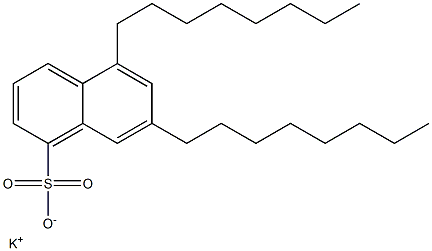 5,7-Dioctyl-1-naphthalenesulfonic acid potassium salt Struktur