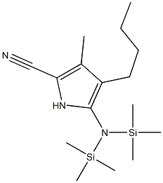 5-[Bis(trimethylsilyl)amino]-4-butyl-3-methyl-1H-pyrrole-2-carbonitrile Struktur