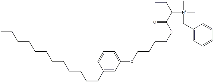 N,N-Dimethyl-N-benzyl-N-[1-[[4-(3-dodecylphenyloxy)butyl]oxycarbonyl]propyl]aminium Struktur