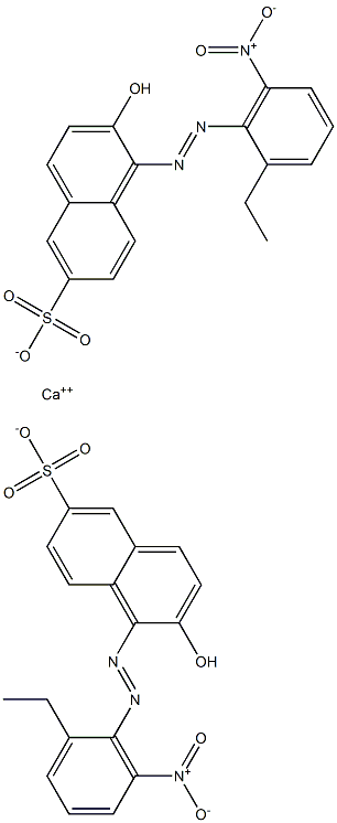 Bis[1-[(2-ethyl-6-nitrophenyl)azo]-2-hydroxy-6-naphthalenesulfonic acid]calcium salt Struktur