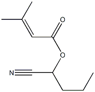 3-Methyl-2-butenoic acid 1-cyanobutyl ester Struktur