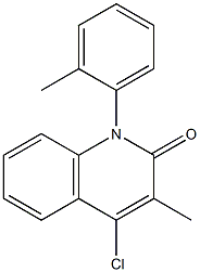 1-(2-Methylphenyl)-3-methyl-4-chloro-2(1H)-quinolone Struktur