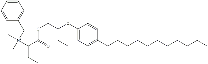 N,N-Dimethyl-N-benzyl-N-[1-[[2-(4-undecylphenyloxy)butyl]oxycarbonyl]propyl]aminium Struktur