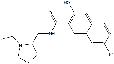 7-Bromo-3-hydroxy-N-[[(2S)-1-ethyl-2-pyrrolidinyl]methyl]naphthalene-2-carboxamide Struktur