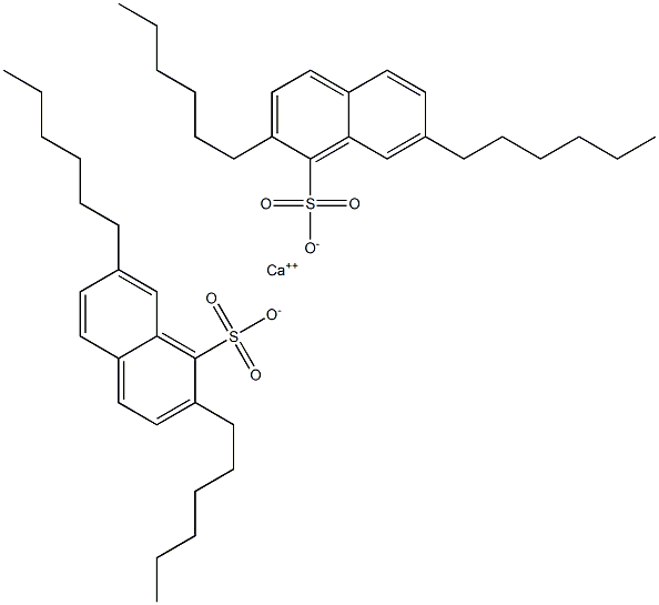 Bis(2,7-dihexyl-1-naphthalenesulfonic acid)calcium salt Struktur