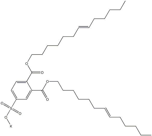 4-(Potassiosulfo)phthalic acid di(7-tridecenyl) ester Struktur