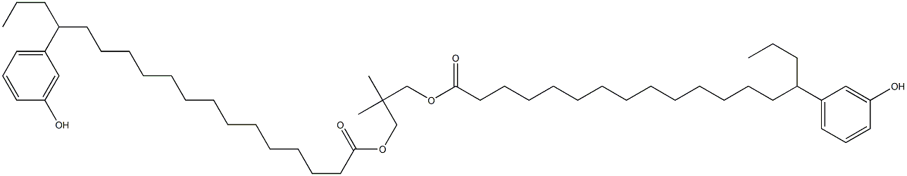 Bis[15-(3-hydroxyphenyl)stearic acid]2,2-dimethylpropane-1,3-diyl ester Struktur