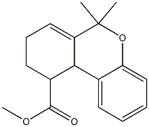 8,9,10,10a-Tetrahydro-6,6-dimethyl-6H-dibenzo[b,d]pyran-10-carboxylic acid methyl ester Struktur