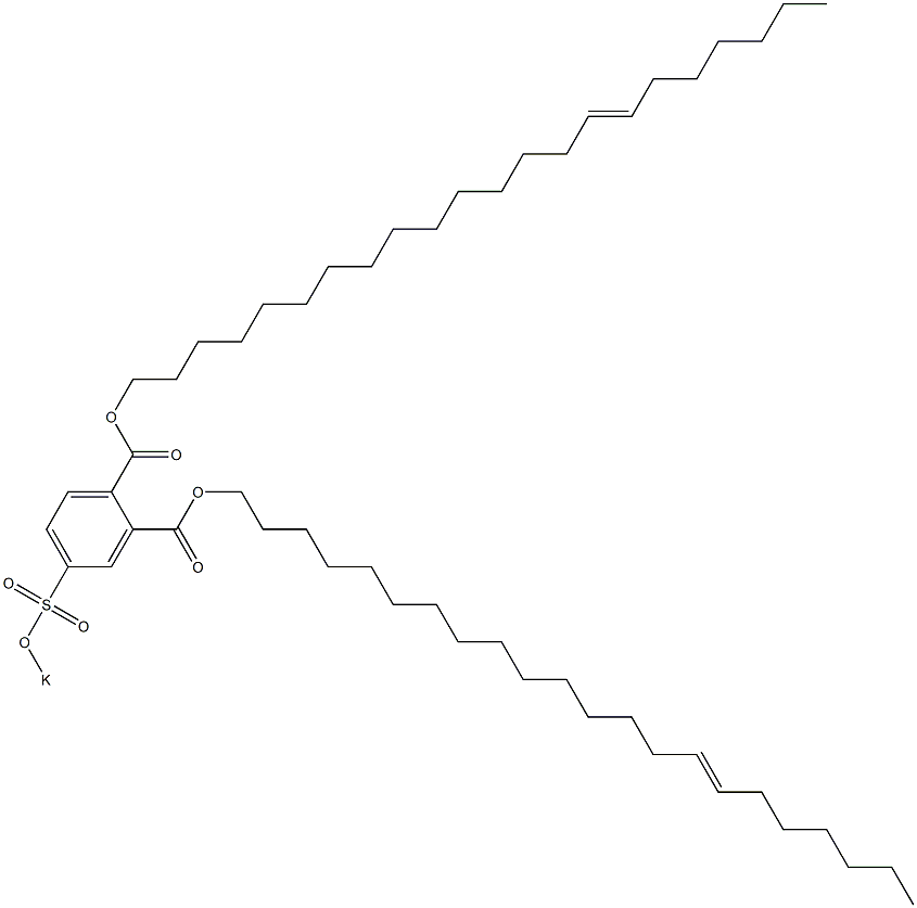 4-(Potassiosulfo)phthalic acid di(15-docosenyl) ester Struktur