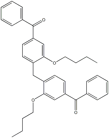 4,4''-Methylenebis(3-butoxybenzophenone) Struktur