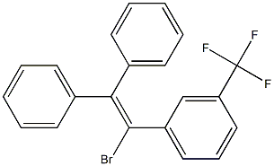 1-Bromo-2,2-diphenyl-1-[m-(trifluoromethyl)phenyl]ethene Struktur