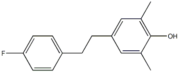 4-[2-(4-Fluorophenyl)ethyl]-2,6-dimethylphenol Struktur