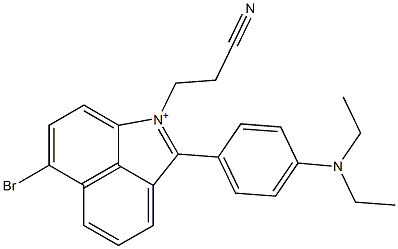 6-Bromo-1-(2-cyanoethyl)-2-[4-(diethylamino)phenyl]benz[cd]indol-1-ium Struktur