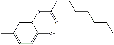 Octanoic acid 2-hydroxy-5-methylphenyl ester Struktur