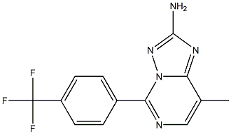 2-Amino-5-[4-trifluoromethylphenyl]-8-methyl[1,2,4]triazolo[1,5-c]pyrimidine Struktur