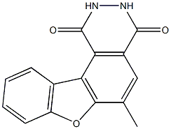 6-Methyl-2,3-diaza-7-oxa-7H-benzo[c]fluorene-1,4(2H,3H)-dione Struktur