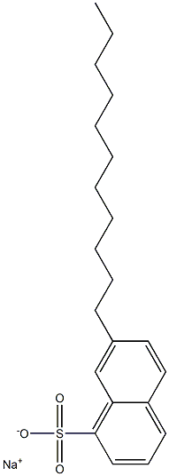 7-Undecyl-1-naphthalenesulfonic acid sodium salt Struktur