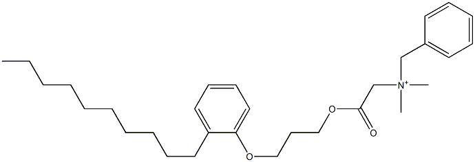 N,N-Dimethyl-N-benzyl-N-[[[3-(2-decylphenyloxy)propyl]oxycarbonyl]methyl]aminium Struktur