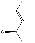 [R,(-)]-4-Chloro-2-hexene Struktur