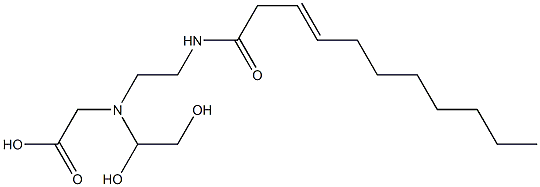 N-(1,2-Dihydroxyethyl)-N-[2-(3-undecenoylamino)ethyl]aminoacetic acid Struktur