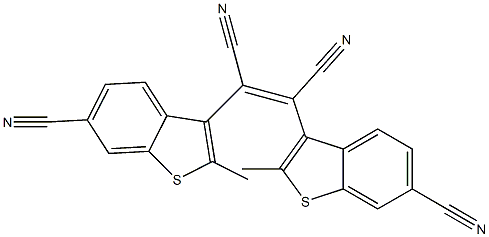 (Z)-2,3-Bis(6-cyano-2-methylbenzo[b]thiophen-3-yl)maleonitrile Struktur