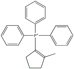 Triphenyl(2-methyl-1-cyclopenten-1-yl)phosphonium Struktur