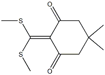 2-[Bis(methylthio)methylene]-5,5-dimethyl-1,3-cyclohexanedione Struktur