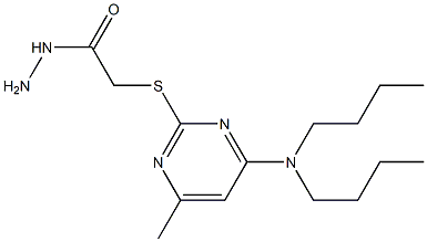 (4-Dibutylamino-6-methyl-2-pyrimidinylthio)acetic acid hydrazide Struktur