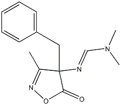 3-Methyl-4-benzyl-4-[[(dimethylamino)methylene]amino]isoxazol-5(4H)-one Struktur