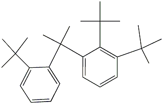 2-(2,3-Di-tert-butylphenyl)-2-(2-tert-butylphenyl)propane Struktur