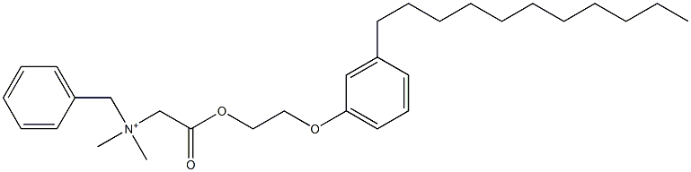 N,N-Dimethyl-N-benzyl-N-[[[2-(3-undecylphenyloxy)ethyl]oxycarbonyl]methyl]aminium Struktur