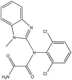 N-[1-Methyl-1H-benzimidazol-2-yl]-N-(2,6-dichlorophenyl)oxamide Struktur