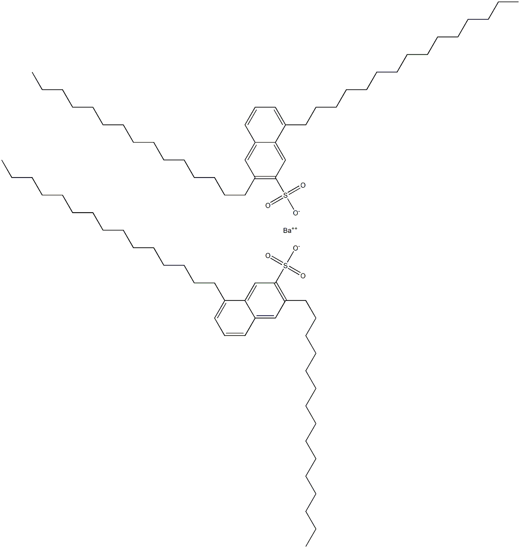 Bis(3,8-dipentadecyl-2-naphthalenesulfonic acid)barium salt Struktur