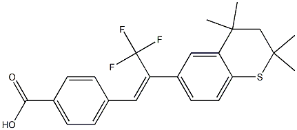 4-[(Z)-2-[(3,4-Dihydro-2,2,4,4-tetramethyl-2H-1-benzothiopyran)-6-yl]-3,3,3-trifluoro-1-propenyl]benzoic acid Struktur