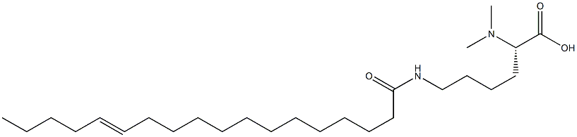 N6-(13-Octadecenoyl)-N2,N2-dimethyllysine Struktur