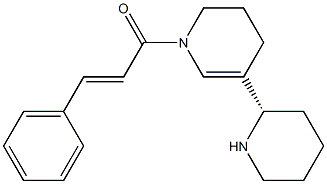 1,2,3,4-Tetrahydro-1-[(E)-1-oxo-3-phenyl-2-propenyl]-5-[(S)-2-piperidinyl]pyridine Struktur