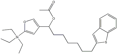 Acetic acid 1-[5-(triethylsilyl)-3-furyl]-7-(benzo[b]thiophen-2-yl)heptyl ester Struktur