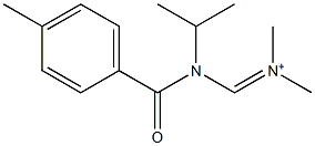 Dimethyl[[isopropyl(p-methylbenzoyl)amino]methylene]aminium Struktur