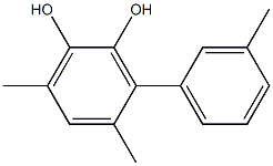 4,6-Dimethyl-3-(3-methylphenyl)benzene-1,2-diol Struktur